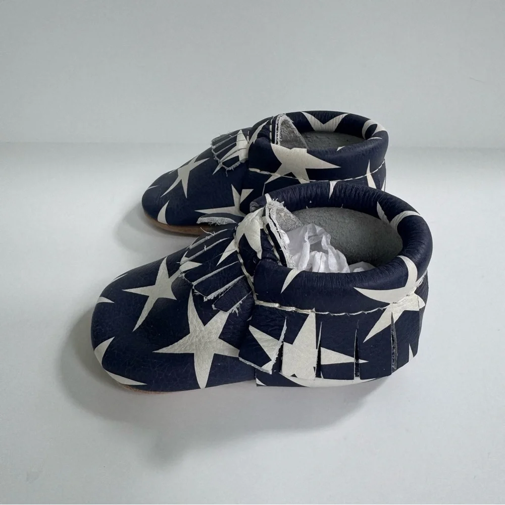 Freshly Picked Star Spangled Baby Moccasin Size 2 (6-12 Months)